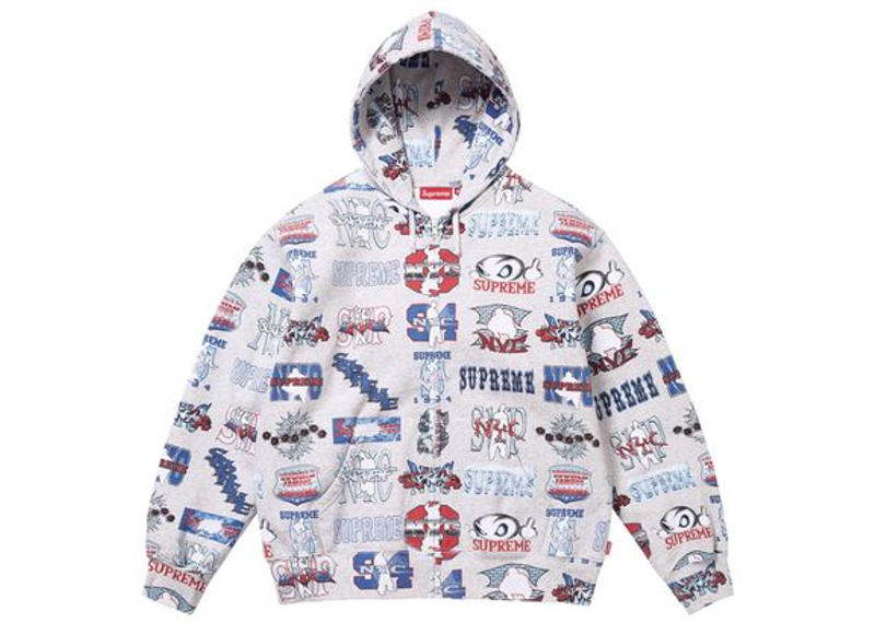 Supreme Flash Zip Up Hooded Sweatshirt White-Supreme-pikastore.cz
