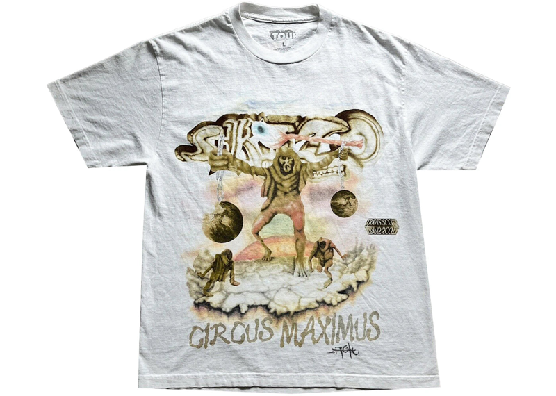 Travis Scott Utopia Tour Skitzo Circus Maximus Tee White-Supreme-pikastore.cz