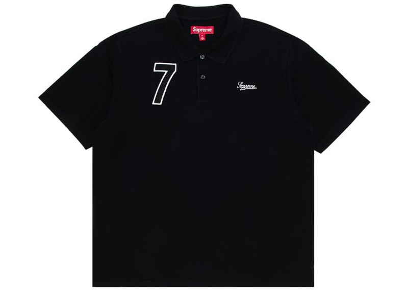 Supreme Cursive Polo Black