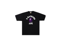Bape A Bathing Ape Men's Black Color Camo College Tee