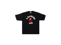 Bape A Bathing Ape Men Black Color Camo College Tee Red