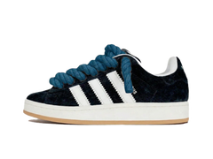 Adidas Campus 00s Black Rope Laces Blue
