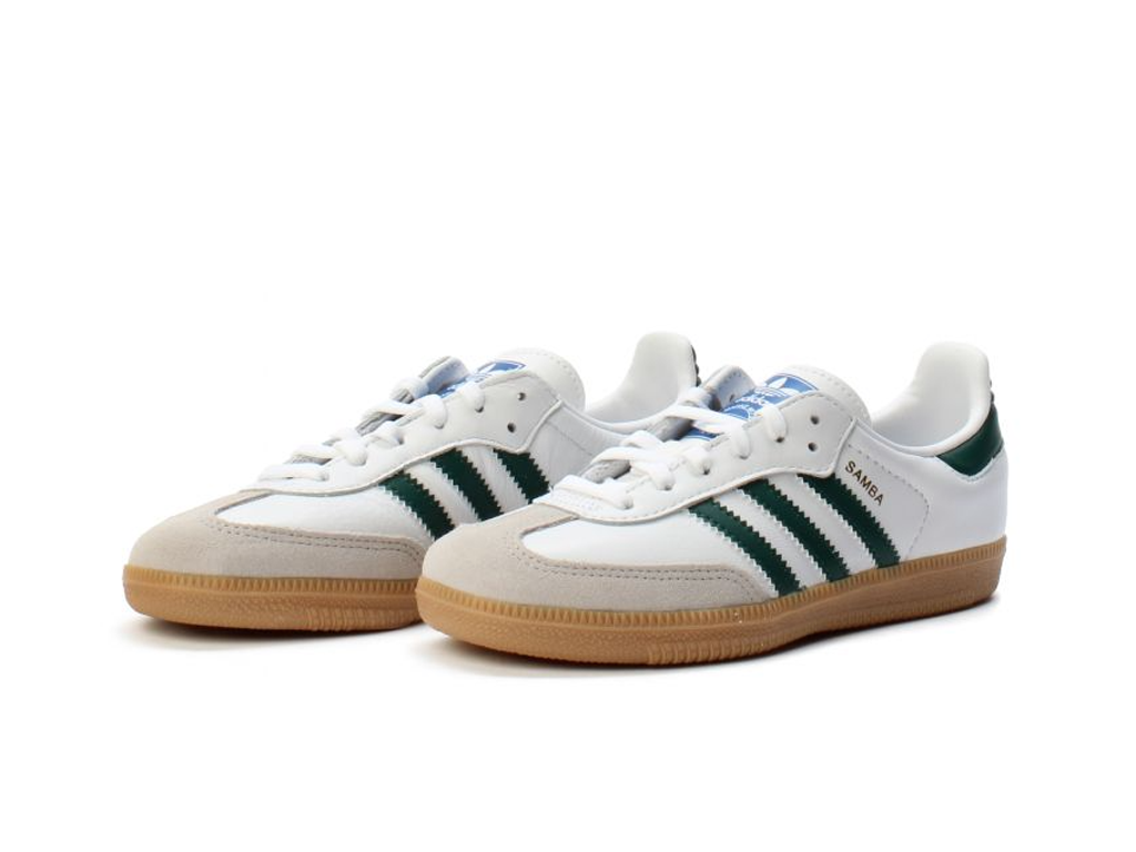 Adidas Samba OG J White Collegiate Green Gum-Adidas-pikastore.cz