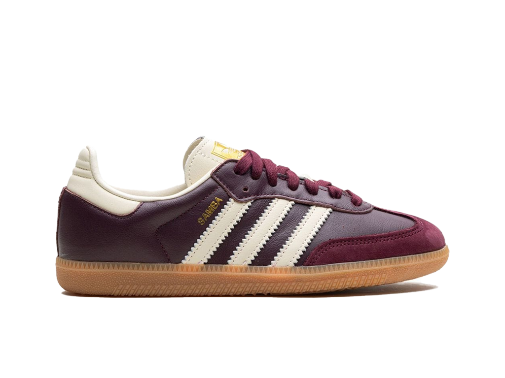 Adidas Samba OG Maroon Gold Metallic (Women's)-sneakers-Adidas-pikastore.cz