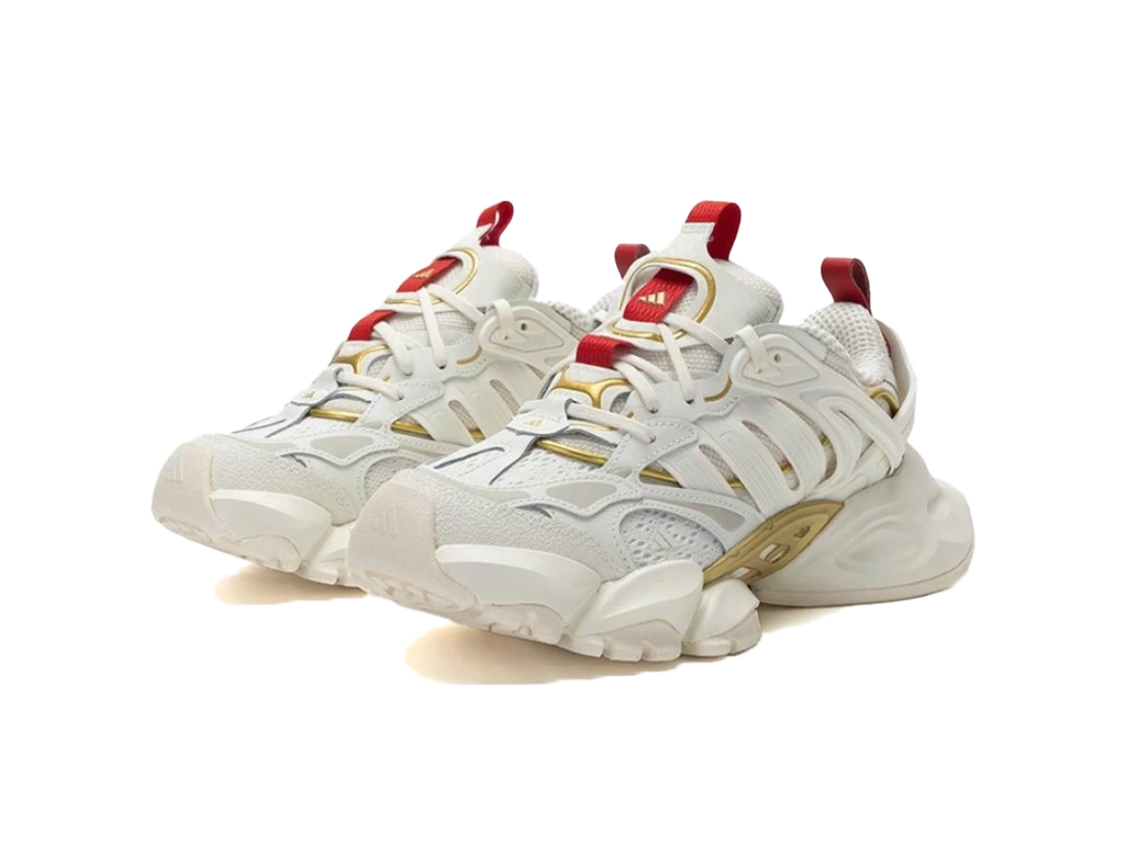 Adidas XLG Runner Deluxe Off White Gold Metallic Red