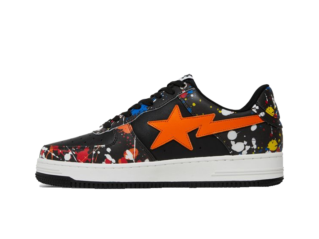 BAPE Bapesta Low Paint Splatter - Black-BAPE-pikastore.cz
