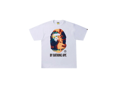 BAPE Tie Dye By Bathing Ape Tee White/Navy