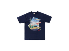 BAPE Koinobori Carp Flags Ape Head Tee (SS22) Navy