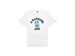 Bape ABC Camo College Tee White/Blue