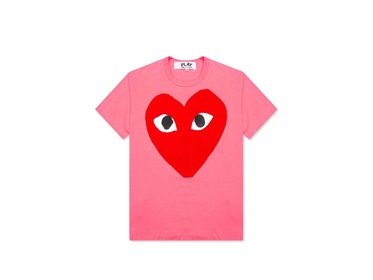 Comme des Garcons PLAY Pastelno crvena majica u obliku srca