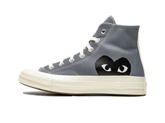 Converse Comme des Garcons PLAY x Chuck 70 High Steel Gray