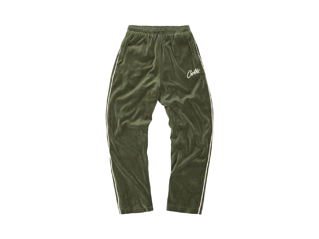 Corteiz VVS Velour Bottoms Green-Corteiz-pikastore.cz