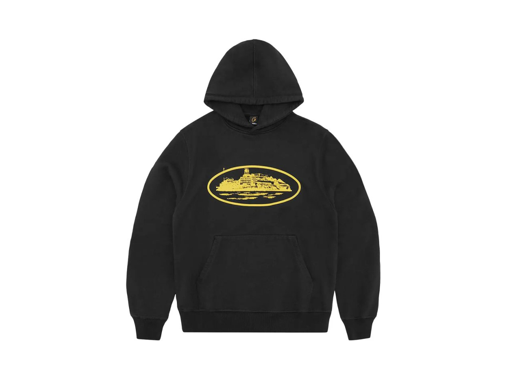 Corteiz Alcatraz Hoodie V2 Black/Yellow-Corteiz-pikastore.cz