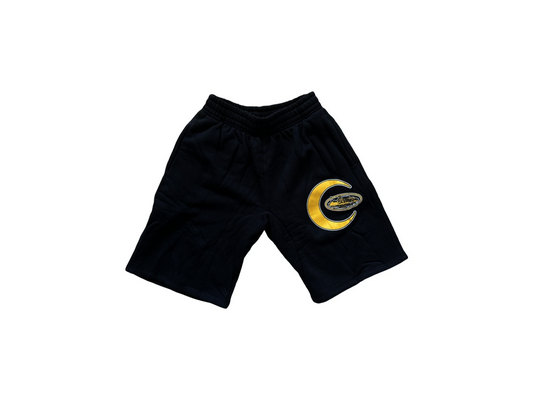 Corteiz Crescent Moon Shorts Black Yellow