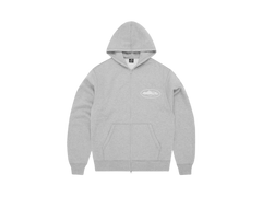 Corteiz Island Puff Print Zip Hoodie Heather Grey