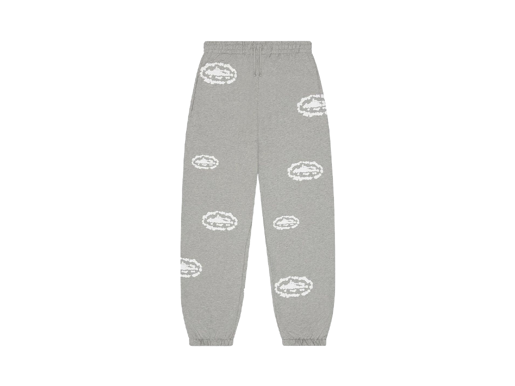 Corteiz x Denim Tears Island Wreath Sweatpant Heather Grey-Corteiz-pikastore.cz