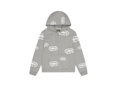 Corteiz x Denim Tears Island Wreath Zip Hoodie Heather Grey