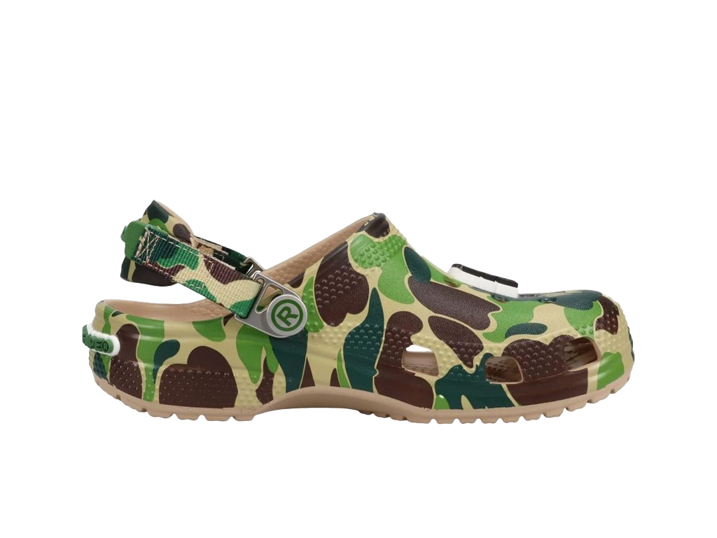 Crocs Classic Clog A Bathing Ape ABC Camo Green (Kids) – pantofle – fotka 3 z 5