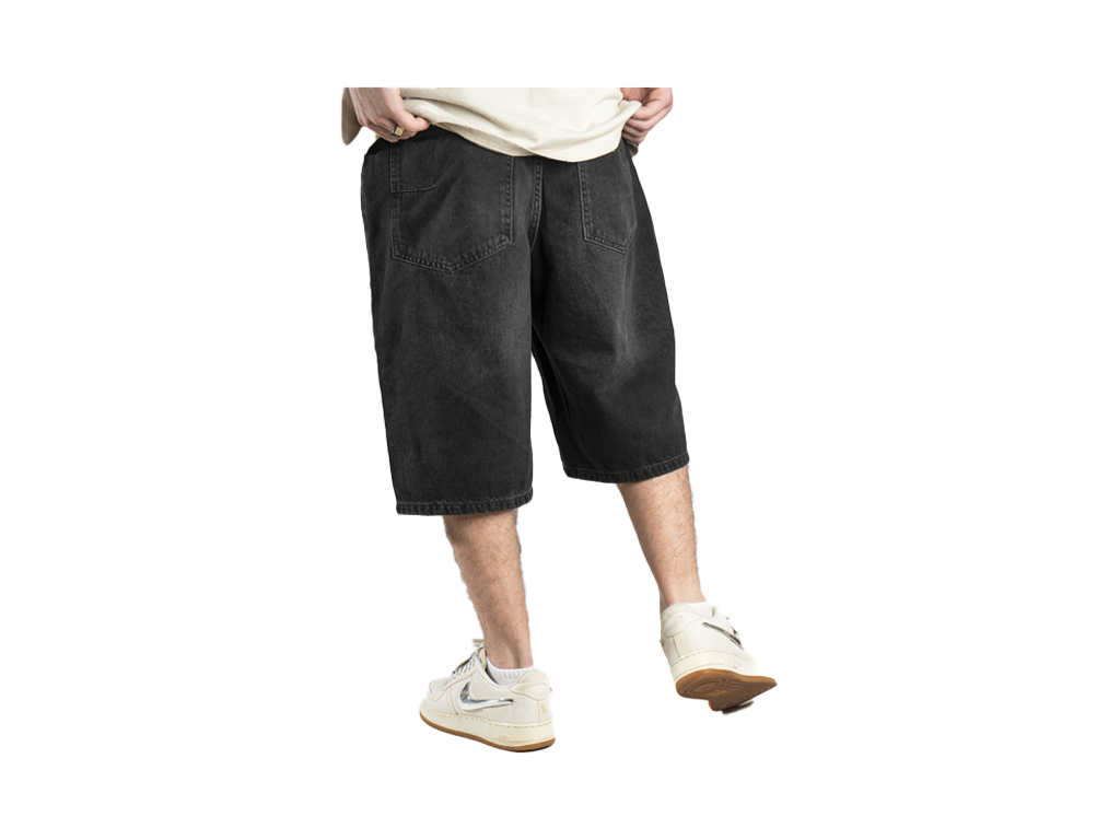 Custom Leather Tribal Shorts Black-Kalhoty-Custompantsprg-pikastore.cz