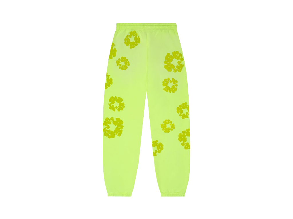 Denim Tears Mono Cotton Wreath Sweatpants Neon Green-Denim Tears-pikastore.cz