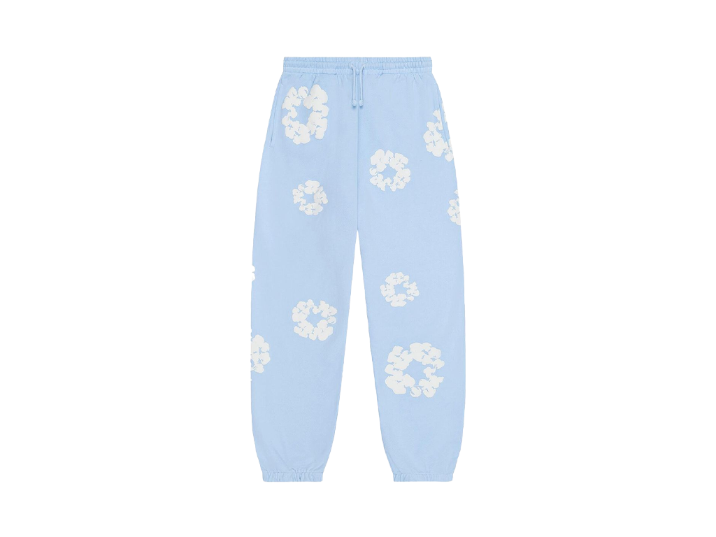 Denim Tears The Cotton Wreath Sweatpants Powder Blue-Denim Tears-pikastore.cz