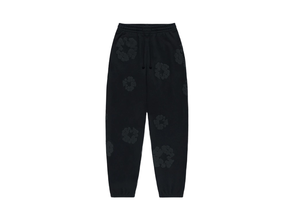 Denim Tears Cotton Wreath Sweatpants Black Monochrome-Denim Tears-pikastore.cz