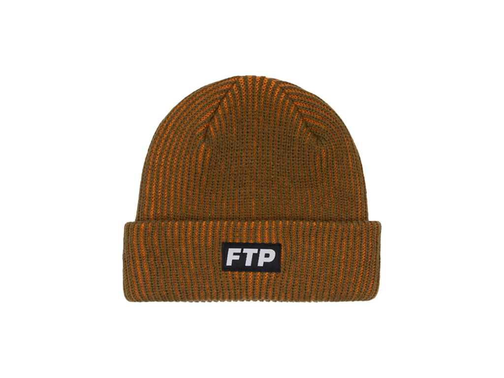 FTP 2-Tone Logo Beanie Olive-FTP-pikastore.cz