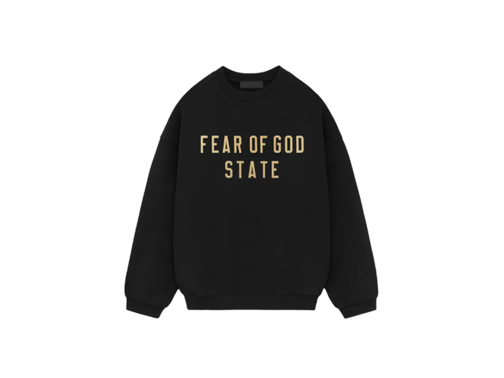 Fear of God Essentials Fleece S24 Crewneck Black-Fear of God-pikastore.cz