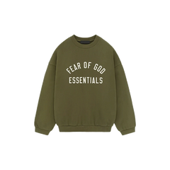 Fear of God Essentials Fleece S24 Crewneck Military