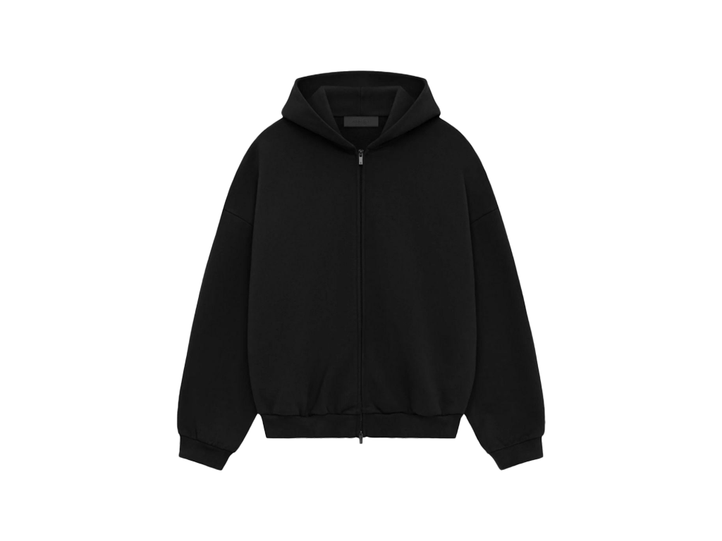 Fear of God Essentials S24 Heavy Fleece Zip Hoodie Black-Fear of God-pikastore.cz