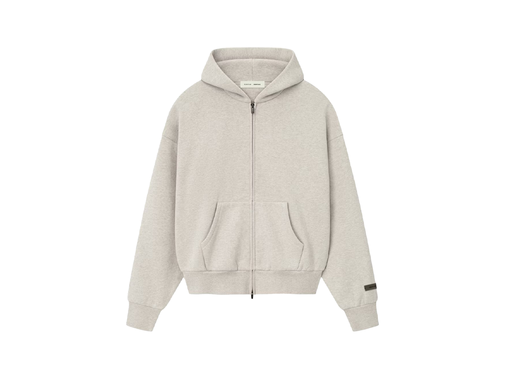 Fear of God Essentials S25 Zip Hoodie Heather Stone-Fear of God-pikastore.cz