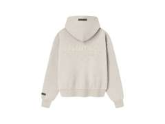 Fear of God Essentials S25 Zip Hoodie Heather Stone