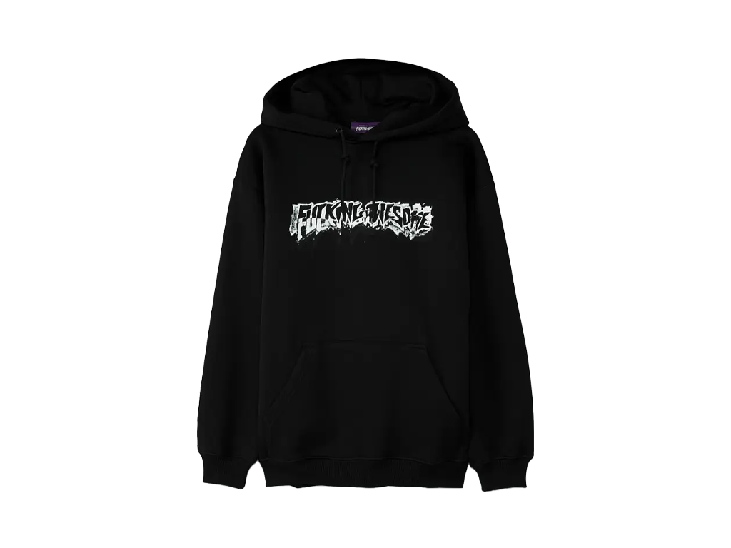 Fucking Awesome Dill Cut Up Logo Hoodie Black-Fucking Awesome-pikastore.cz