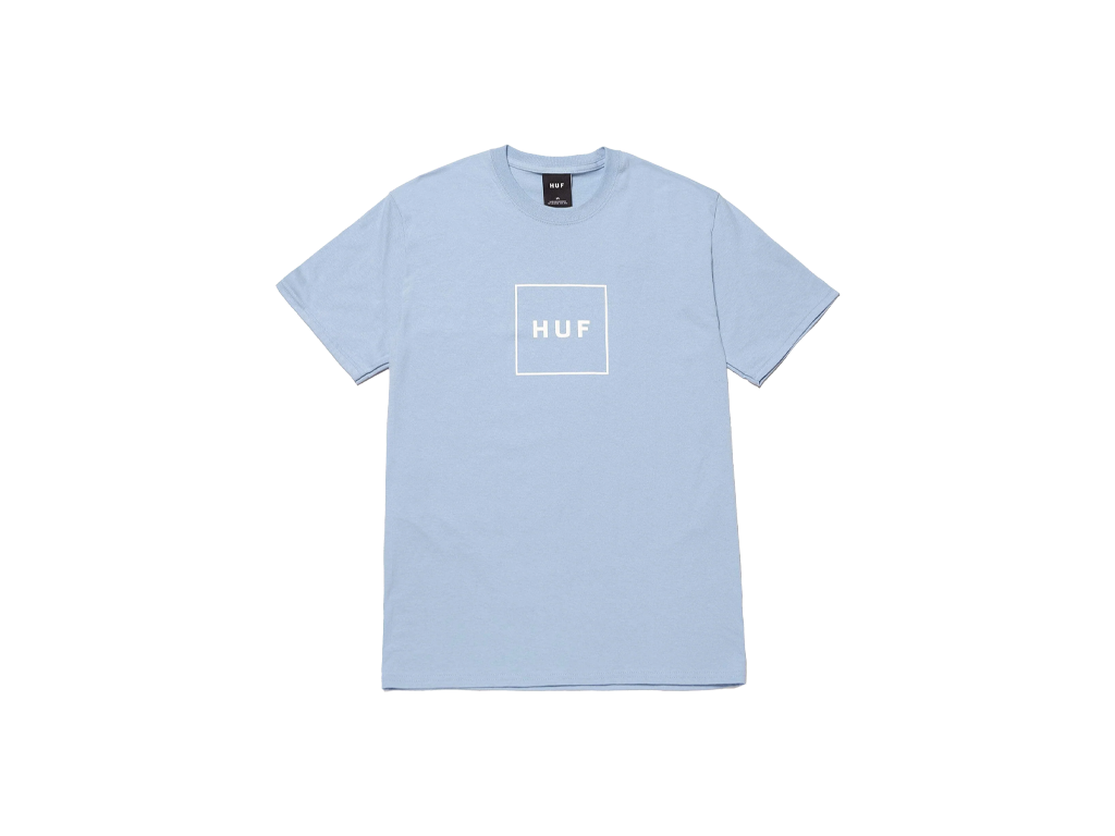 HUF Essentials Box Logo Tee Light Blue-HUF-pikastore.cz