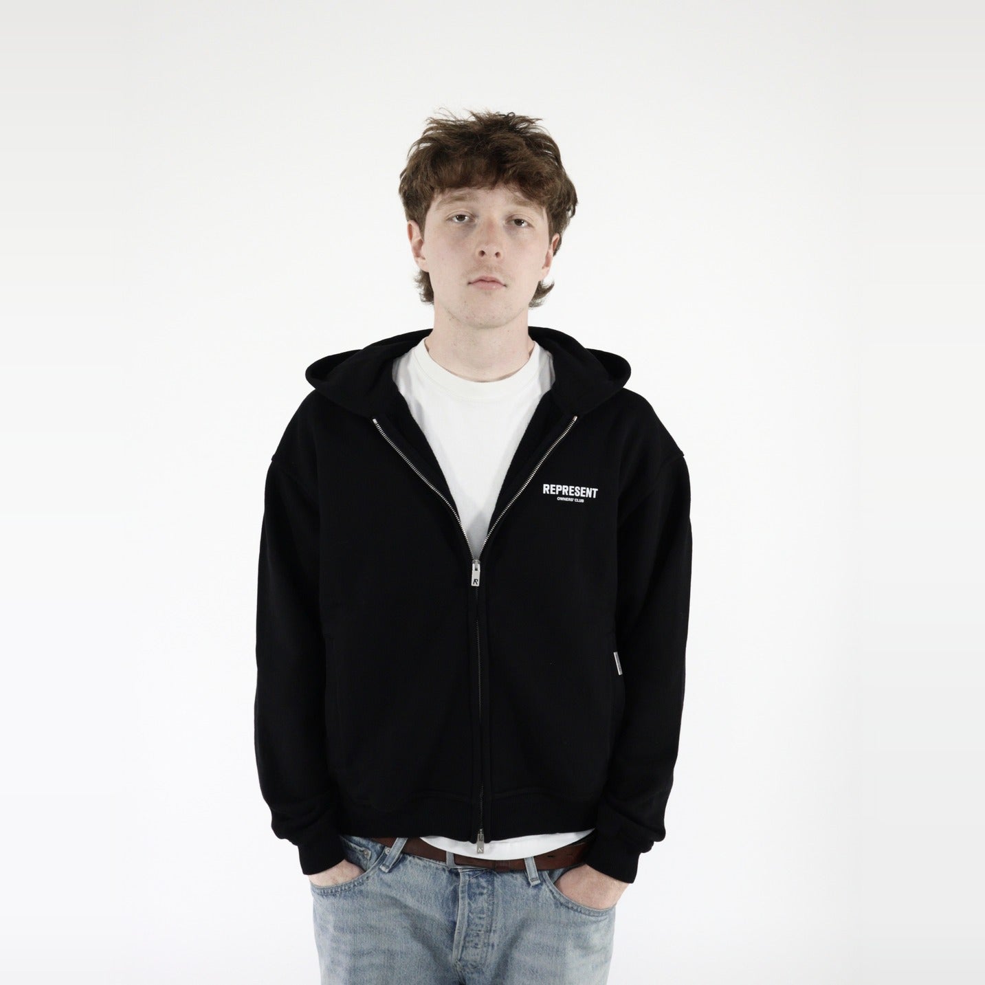 Represent Owners Club Zip Hoodie Black-Clothing-Represent-pikastore.cz