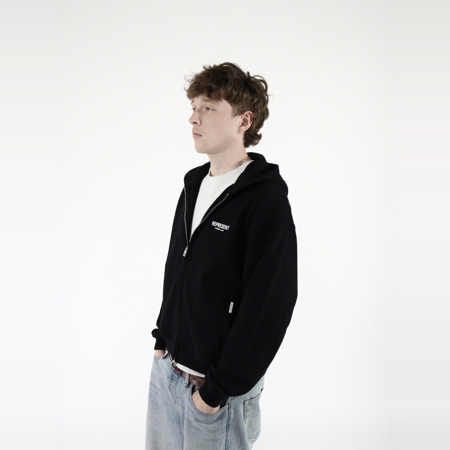 Represent Owners Club Zip Hoodie Black-Clothing-Represent-pikastore.cz
