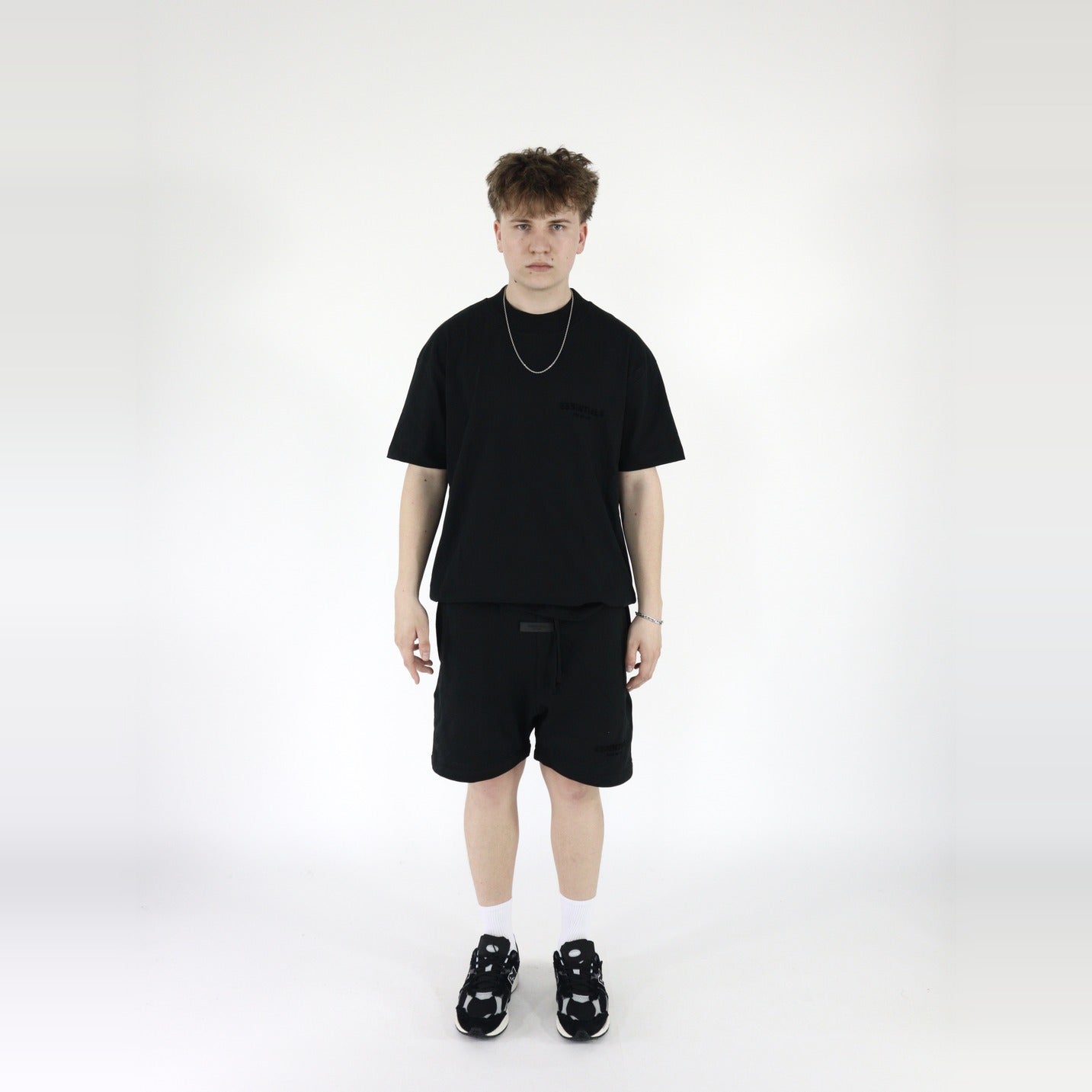 Fear of God Essentials S22 Shorts + S22 T-Shirt Black - SET-Bundle-Fear of God-pikastore.cz