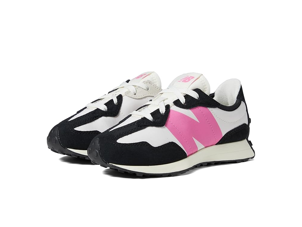 New Balance 327 Big Kid Black Real Pink-New Balance-pikastore.cz