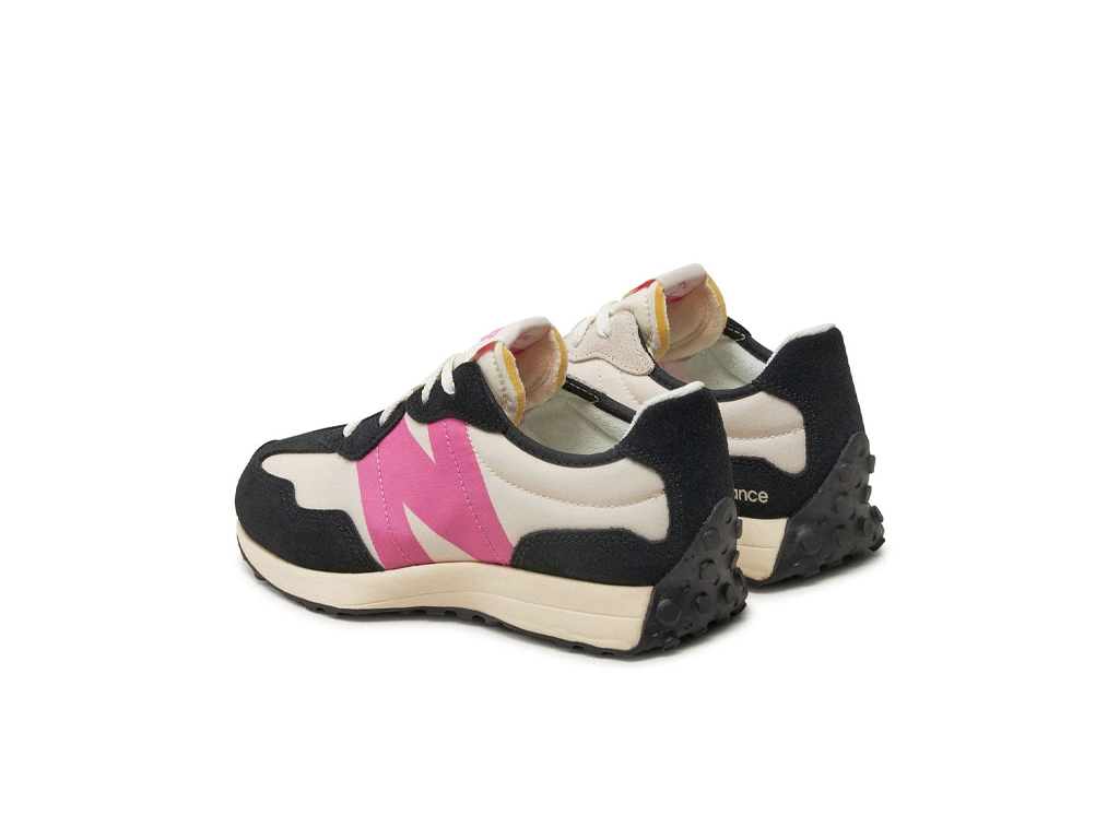 New Balance 327 Big Kid Black Real Pink-New Balance-pikastore.cz