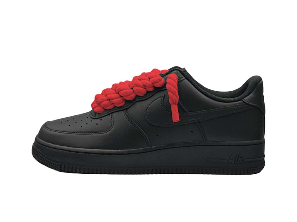 Nike Air Force 1 Black Low 07 Rope Laces Red-Nike-pikastore.cz