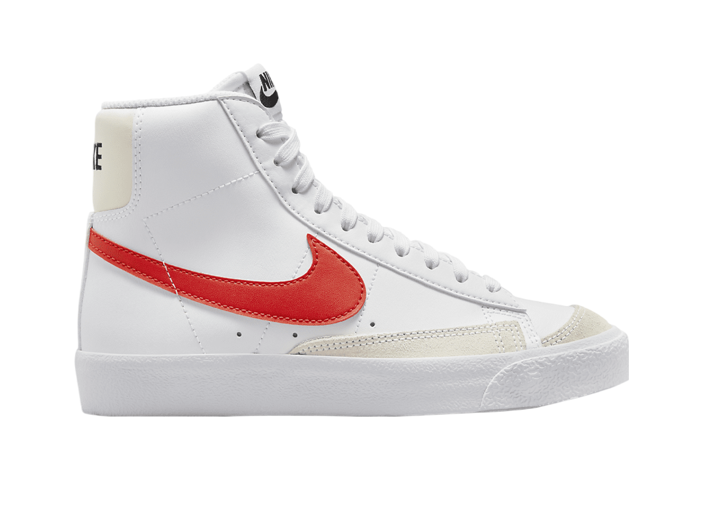 Nike Blazer Mid 77 GS White Picante Red – sneakersy – zdjęcie 3 z 5