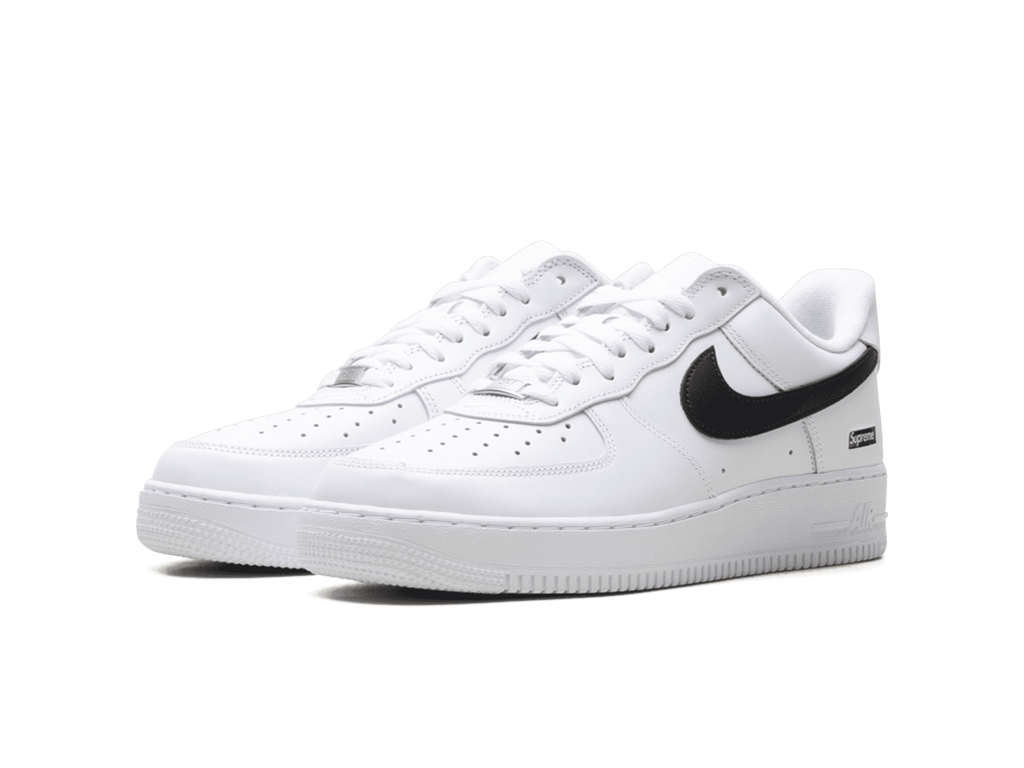 Nike Supreme x Air Force 1 Low Box Logo - White Black-Nike-pikastore.cz