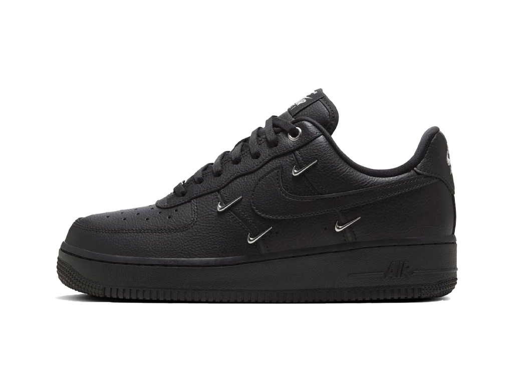 Nike Wmns Air Force 1 07 LX Black Silver Mini Swoosh-Nike-pikastore.cz