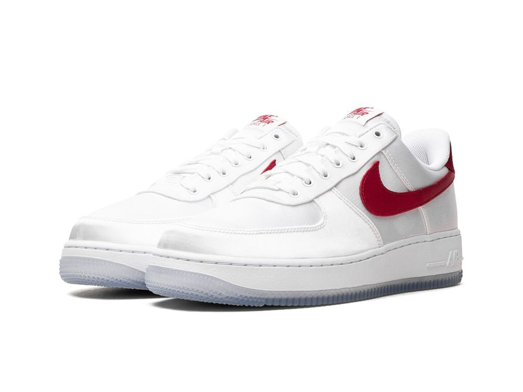 Nike Air Force 1 Low '07 Satin White Varsity Red (Women's)-sneakers-Nike-pikastore.cz