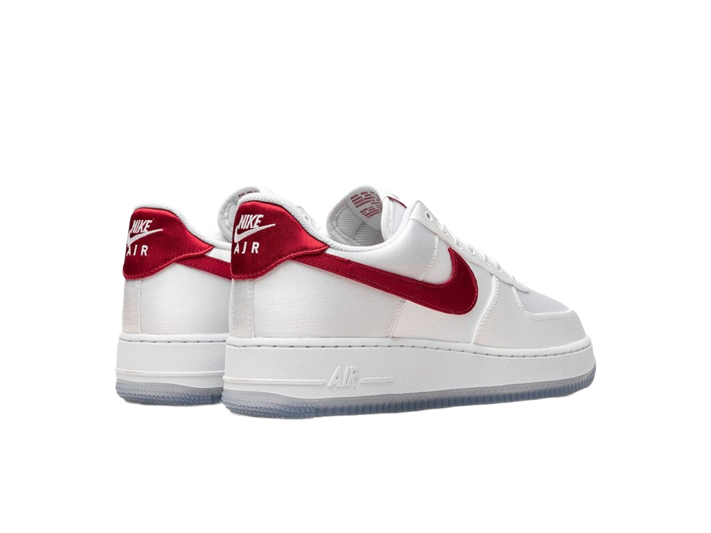 Nike Air Force 1 Low '07 Satin White Varsity Red (Women's)-sneakers-Nike-pikastore.cz