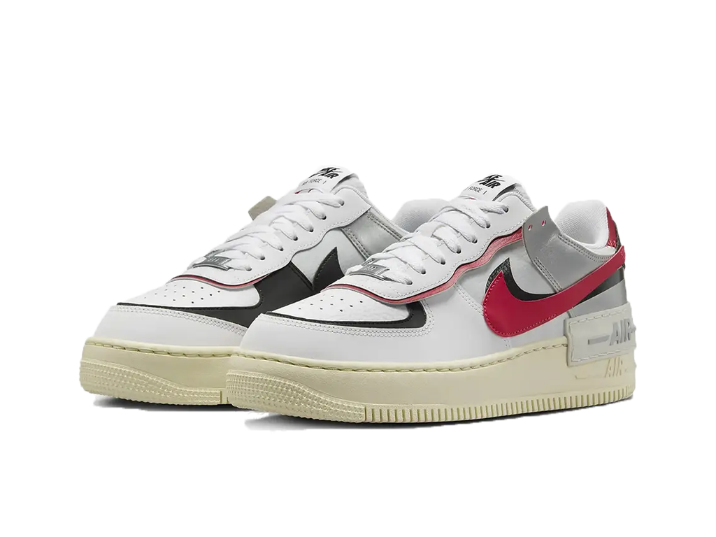 Nike Air Force 1 Low Shadow White Silver Gym Red-Nike-pikastore.cz