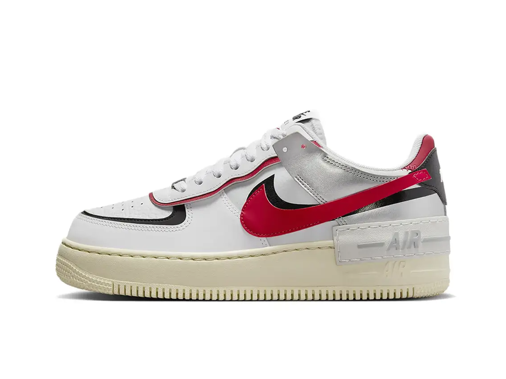 Nike Air Force 1 Low Shadow White Silver Gym Red-Nike-pikastore.cz
