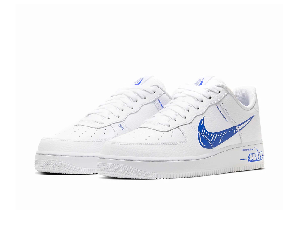 Nike Air Force 1 Low Sketch White Royal-sneakers-Nike-pikastore.cz