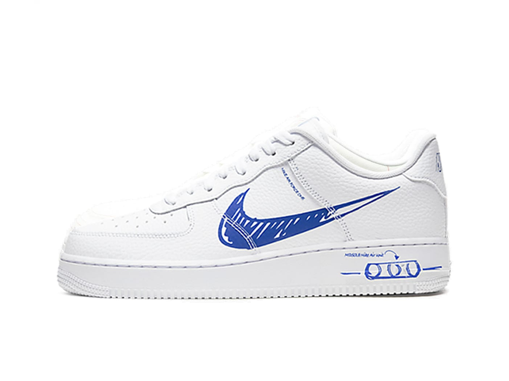 Nike Air Force 1 Low Sketch White Royal-sneakers-Nike-pikastore.cz