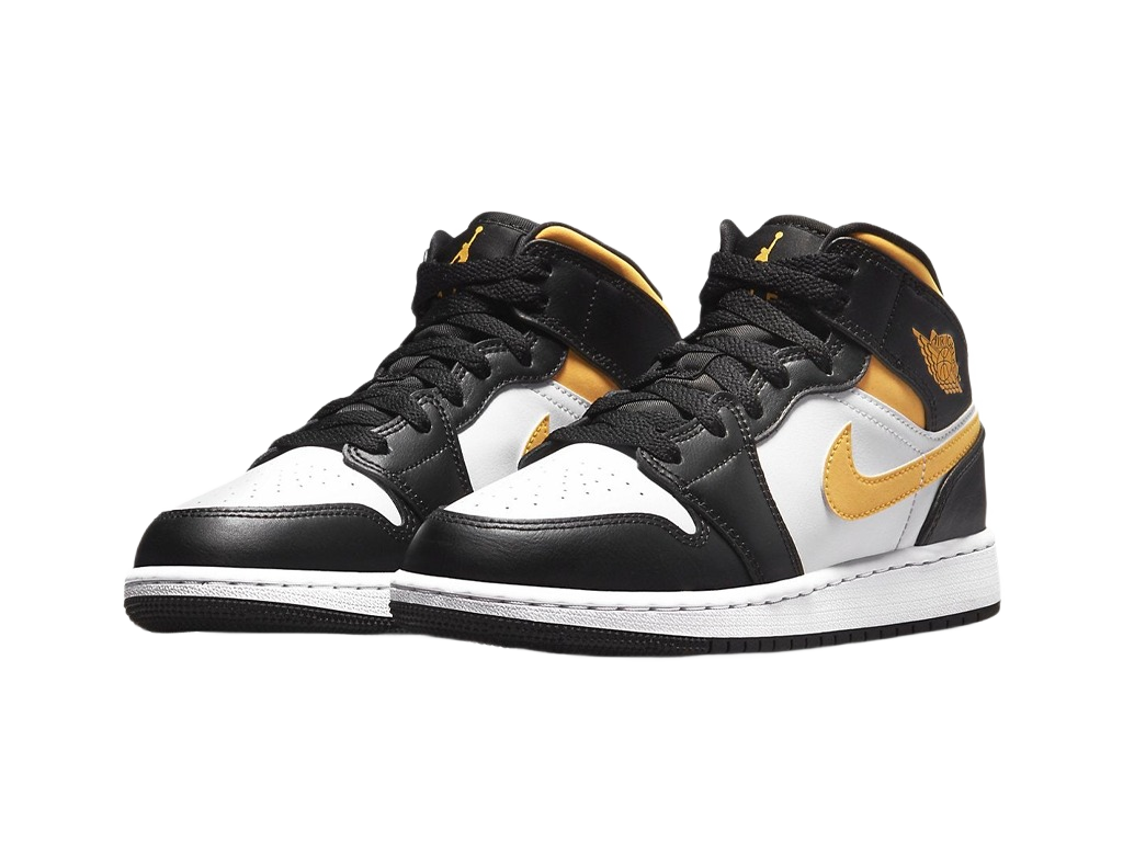 Nike Air Jordan 1 Mid GS Black University Gold-Air Jordan-pikastore.cz